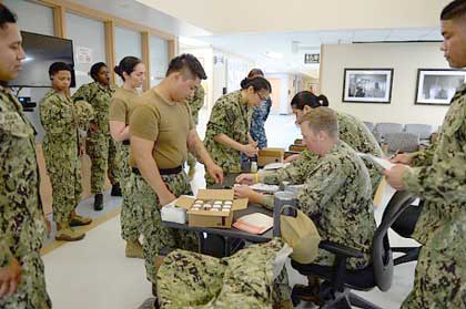 SAN DIEGO (July 13, 2019) Navy Operational Support Center North Island conducts a monthly urinalysis test of assigned Reserve Sailors on Naval Air Station North Island. The NOSC collected 62 samples from Sailors that day to comply with zero tolerance drug use standards within the Navy. U.S. Navy photo by MC1 Shannon Chambers