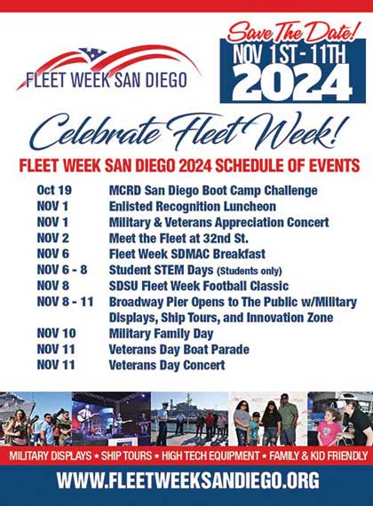 Fleet Week San Diego 2024 schedule