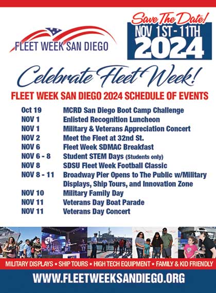 Fleet Week San Diego schedule